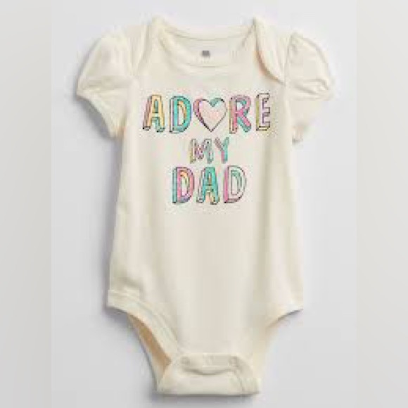 GAP Other - GAP Onesie Adore my Dad Father’s‎ Day, White, 12-18m